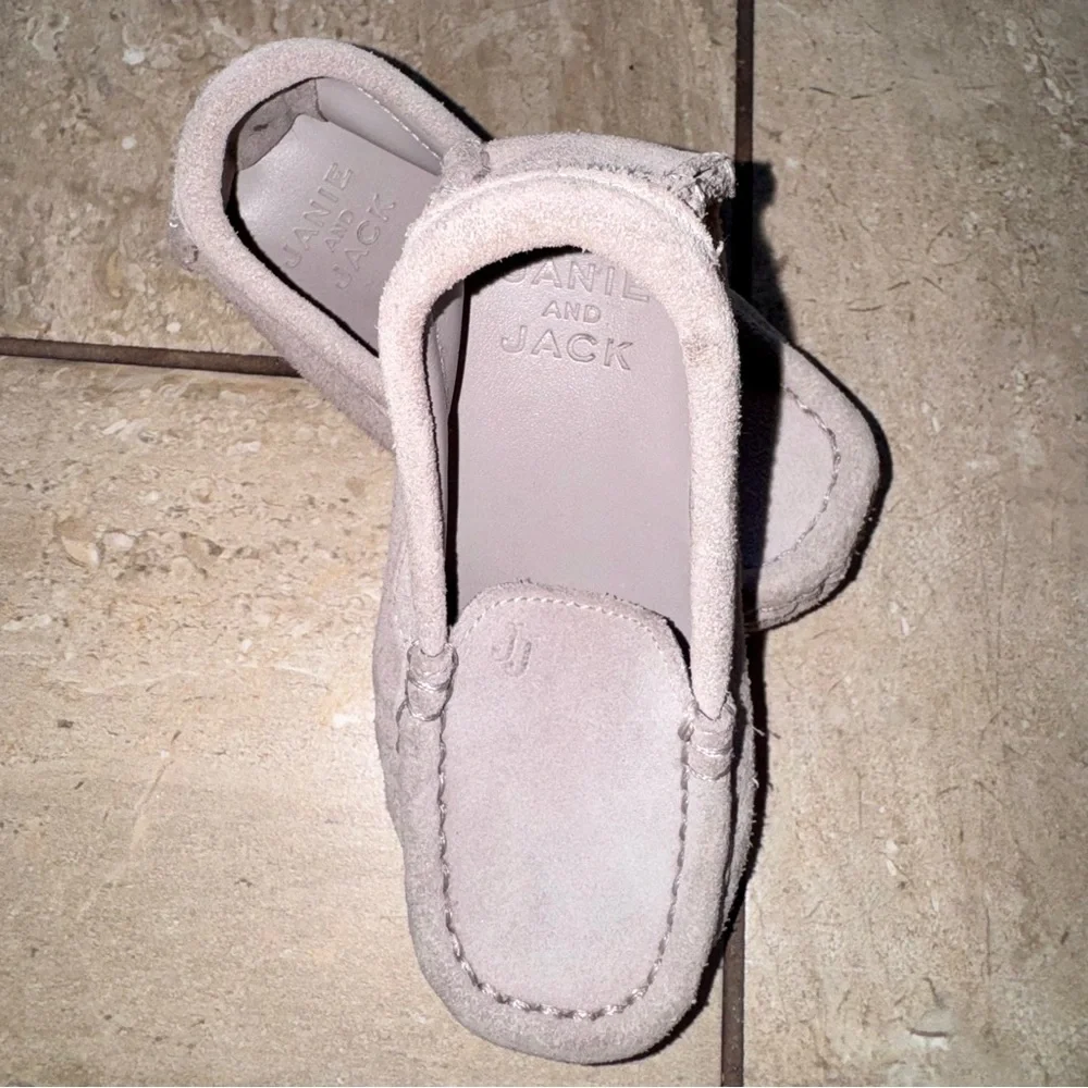 Janie and Jack Taupe Suede Loafers